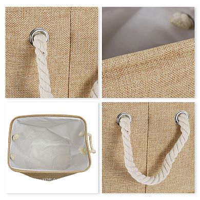 Storage Box, Laundry Basket, Foldable Laundry Hamper with Handles, Storage Baskets, 35x26x40cm