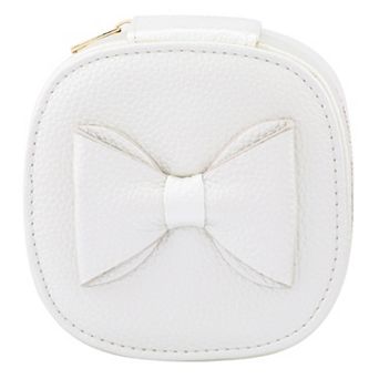 PU Leather Travel Jewelry Box with Mirror for Women, Portable Jewelry Organizer Case 5*5*3in