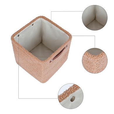 Storage Cube for Shelves Closet, Fabric Storage Bin with Handles, 3 Pack Storage Basket 11*11*11in