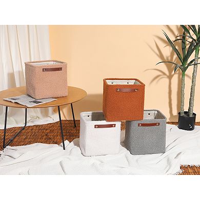 Storage Cube for Shelves Closet, Fabric Storage Bin with Handles, 3 Pack Storage Basket 11*11*11in