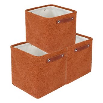 Storage Cube for Shelves Closet, Fabric Storage Bin with Handles, 3 Pack Storage Basket 11*11*11in