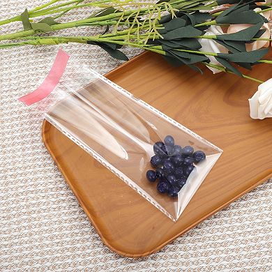 Dustproof without Hole Clear Self Sealing Bags for Treats 200 Pcs