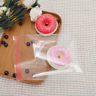 Dustproof with Hole Clear Self Sealing Bags for Treats 200 Pcs