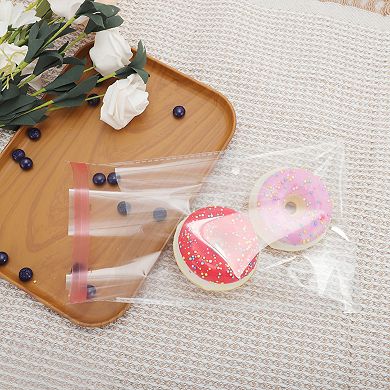 Dustproof with Hole Clear Self Sealing Bags for Treats 100 Pcs