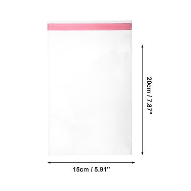 Dustproof with Hole Clear Self Sealing Bags for Treats 100 Pcs