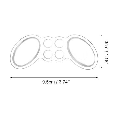 Concealed Thick Shoes Heel Pads One Size Transparent 2 Pair