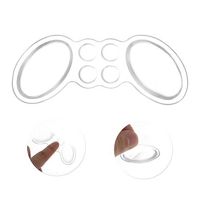 Concealed Thick Shoes Heel Pads One Size Transparent 2 Pair