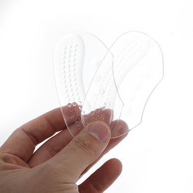 Concealed Thin Shoes Heel Pads One Size Transparent 2 Pair