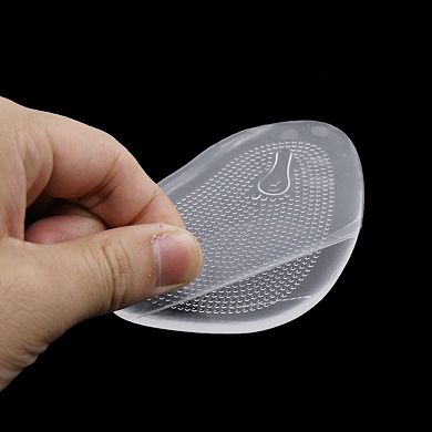 2pcs Transparent Silicone Gel Forefoot Insole Pads High Heel Shoes Cushions
