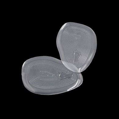 2pcs Transparent Silicone Gel Forefoot Insole Pads High Heel Shoes Cushions