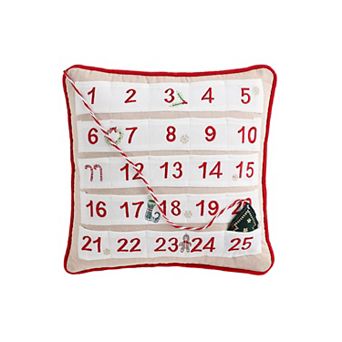 Advent Calendar Christmas Throw Pillow