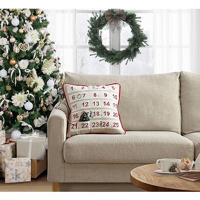 Advent Calendar Christmas Throw Pillow