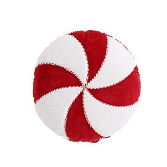 Peppermint Round Throw Pillow