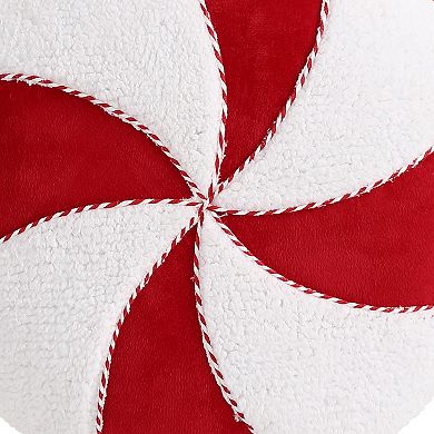 Peppermint Round Throw Pillow