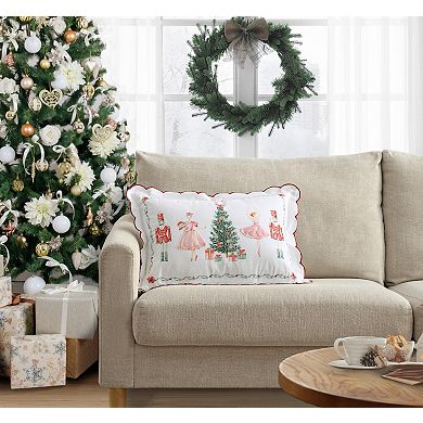 Nutcracker Ballet Christmas Throw Pillow