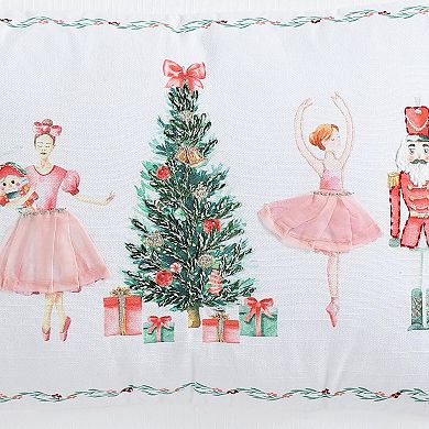 Nutcracker Ballet Christmas Throw Pillow