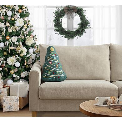 Christmas Tree Shaped Throw Pillow