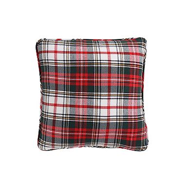 Merry Christmas Wreath Throw Pillow