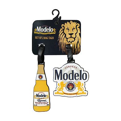 Modelo 2-pc. Bottle & Logo Badge Luggage Tag Set