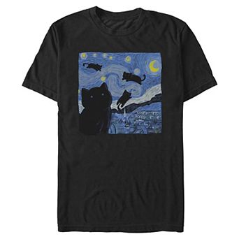 Men's Kitty Starry Night Graphic Tee