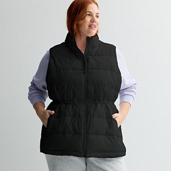 Plus Size Tek Gear® Cinched Waist Puffer Vest