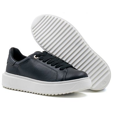 MILOCACA Women's Lace Up Platform Fashion Sneakers