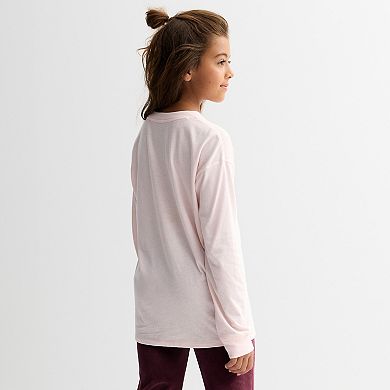 Girls 6-20 SO® Long Sleeve Oversized Graphic Tee In Regular & Plus Size