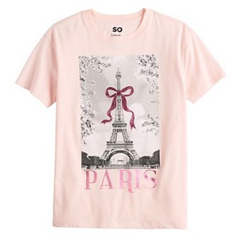 Girls 6-20 SO® Long Sleeve Oversized Graphic Tee In Regular & Plus Size