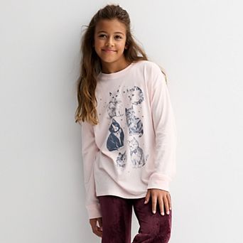 Girls 6-20 SO® Long Sleeve Oversized Graphic Tee In Regular & Plus Size