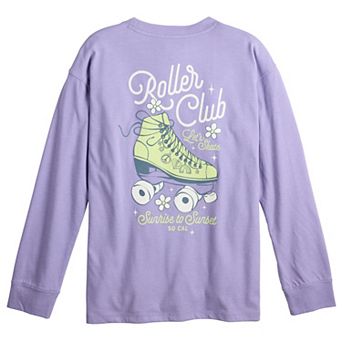 Girls 6-20 SO® Long Sleeve Oversized Graphic Tee In Regular & Plus Size