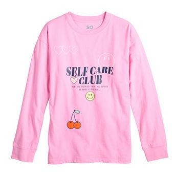 Girls 6-20 SO® Long Sleeve Oversized Graphic Tee In Regular & Plus Size