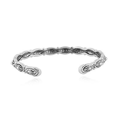 Southwest Spirit® Sterling Silver Concha Cuff Bracelet