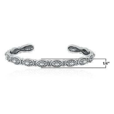 Southwest Spirit® Sterling Silver Concha Cuff Bracelet