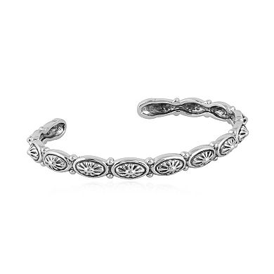Southwest Spirit® Sterling Silver Concha Cuff Bracelet