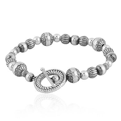 Southwest Spirit® Sterling Silver Native Beaded Bracelet