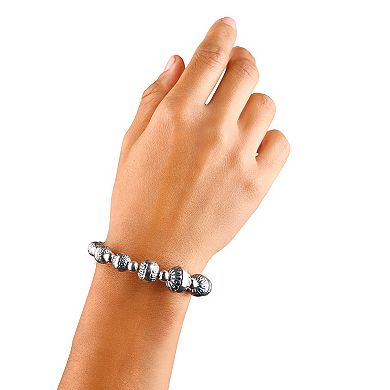 Southwest Spirit® Sterling Silver Native Bead Adjustable Bracelet