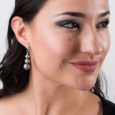 Southwest Spirit® Sterling Silver 3 Bead Drop Earrings