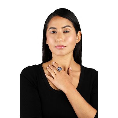 Southwest Spirit Sterling Silver Lapis Lazuli & Turquoise Hummingbird Ring