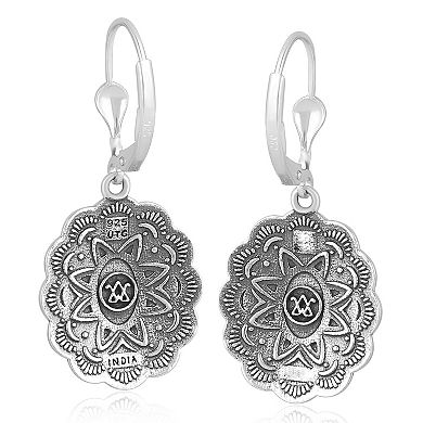 Southwest Spirit® Sterling Silver Spiny Oyster Concha Oval Dangle Earrings
