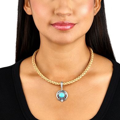 Southwest Spirit® Sterling Silver Turquoise Naja Pendant
