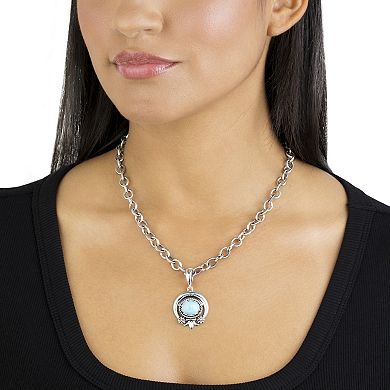 Southwest Spirit® Sterling Silver Turquoise Naja Pendant