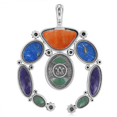 Southwest Spirit® Sterling Silver Multi Gemtone Naja Pendant