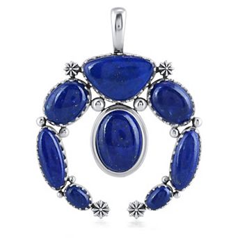 Southwest Spirit® Sterling Silver Multi-Stone Lapis Lazuli Naja Pendant