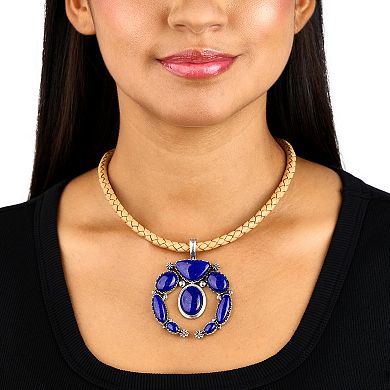 Southwest Spirit® Sterling Silver Multi-Stone Lapis Lazuli Naja Pendant