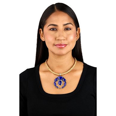 Southwest Spirit® Sterling Silver Multi-Stone Lapis Lazuli Naja Pendant