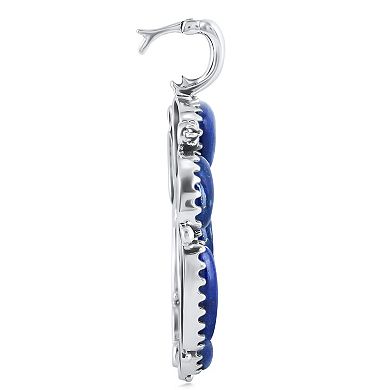 Southwest Spirit® Sterling Silver Multi-Stone Lapis Lazuli Naja Pendant