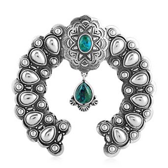 Southwest Spirit® Sterling Silver Chrysocolla Naja Pendant