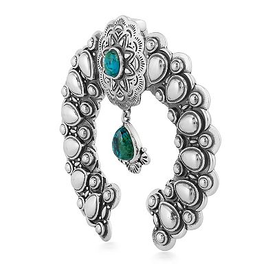 Southwest Spirit® Sterling Silver Chrysocolla Naja Pendant
