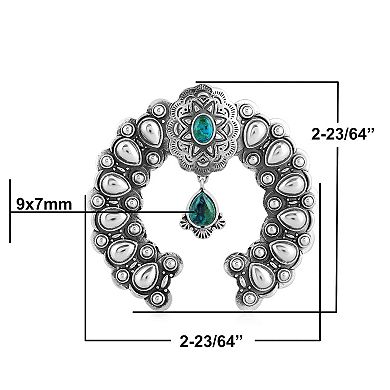 Southwest Spirit® Sterling Silver Chrysocolla Naja Pendant