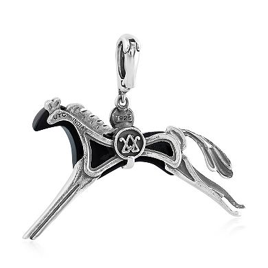 Southwest Spirit® Sterling Silver Black Agate Spirit Horse Pendant